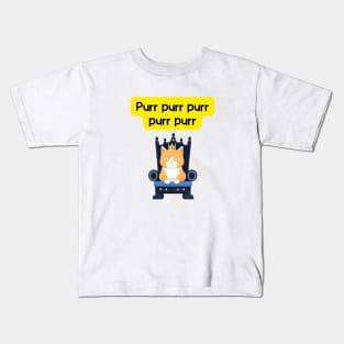 Cute Affirmation Cat - Purr purr purr purr purr | Cat Meme | Cat Lover Gift | Law of Attraction | Positive Affirmation | Cat Love Kids T-Shirt